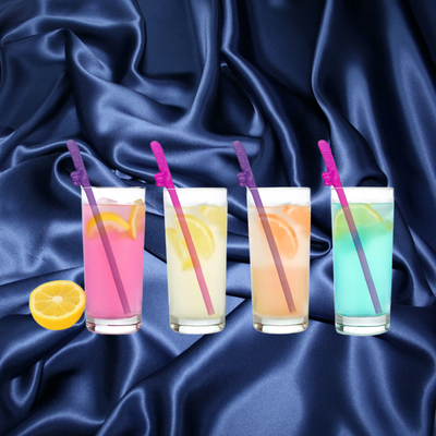 Super Fun Penis Party Straws Pink and Purple